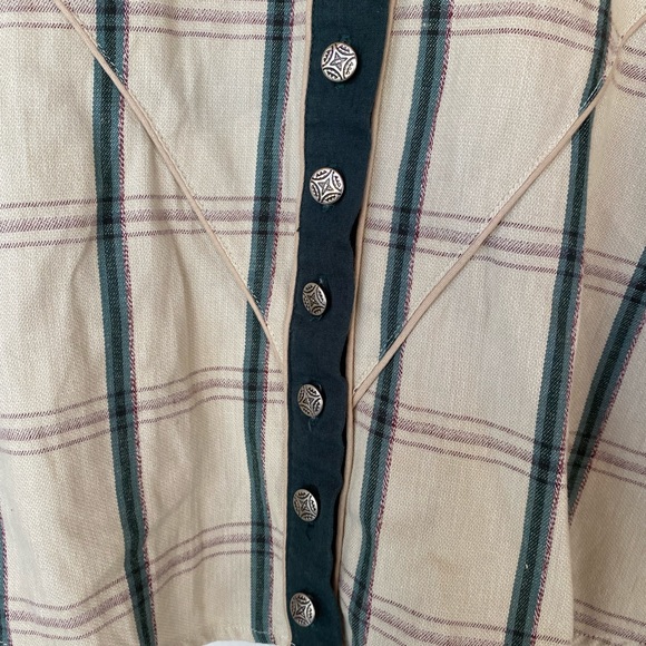 Vintage Wrangler Women’s Western Long Sleeve Button Down Cropped Women’s Large - Picture 6 of 9